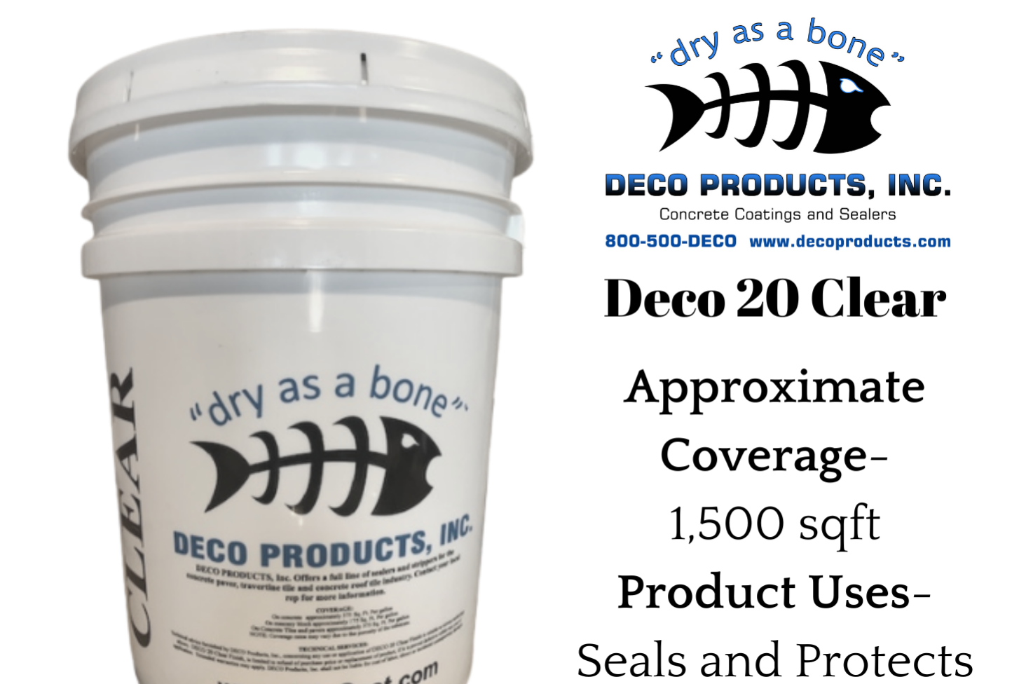 Deco 20 Clear | Concrete and Masonry Sealer | Deco Products, Inc.| Product Image