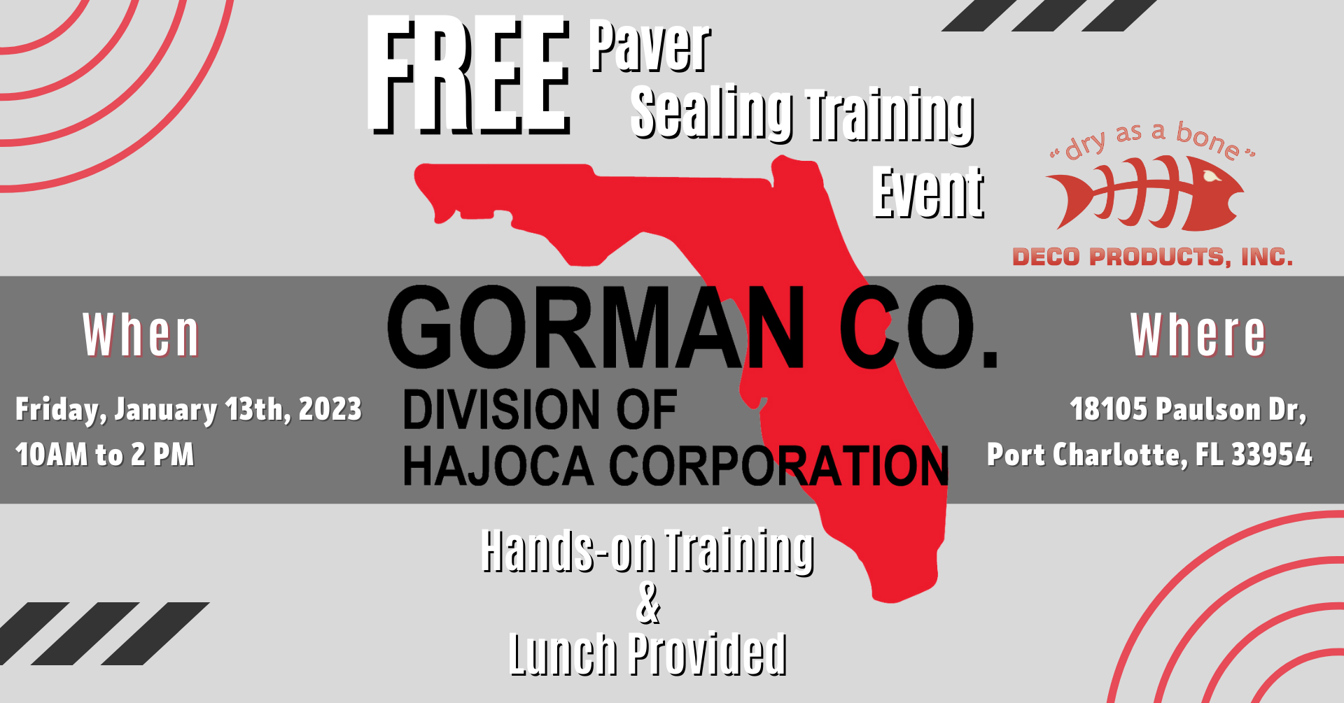 a flyer promoting a free paver sealing training event
