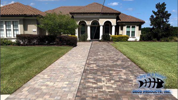 A before and after image of a pavement before sealing