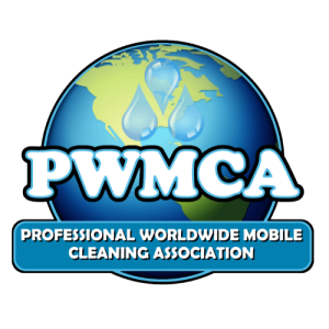 flyer with earth icon and water droplets with text reading "PWMCA" with clear background