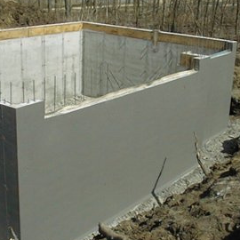 a concrete structure being made