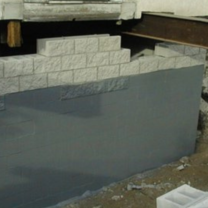 a brick wall being set up