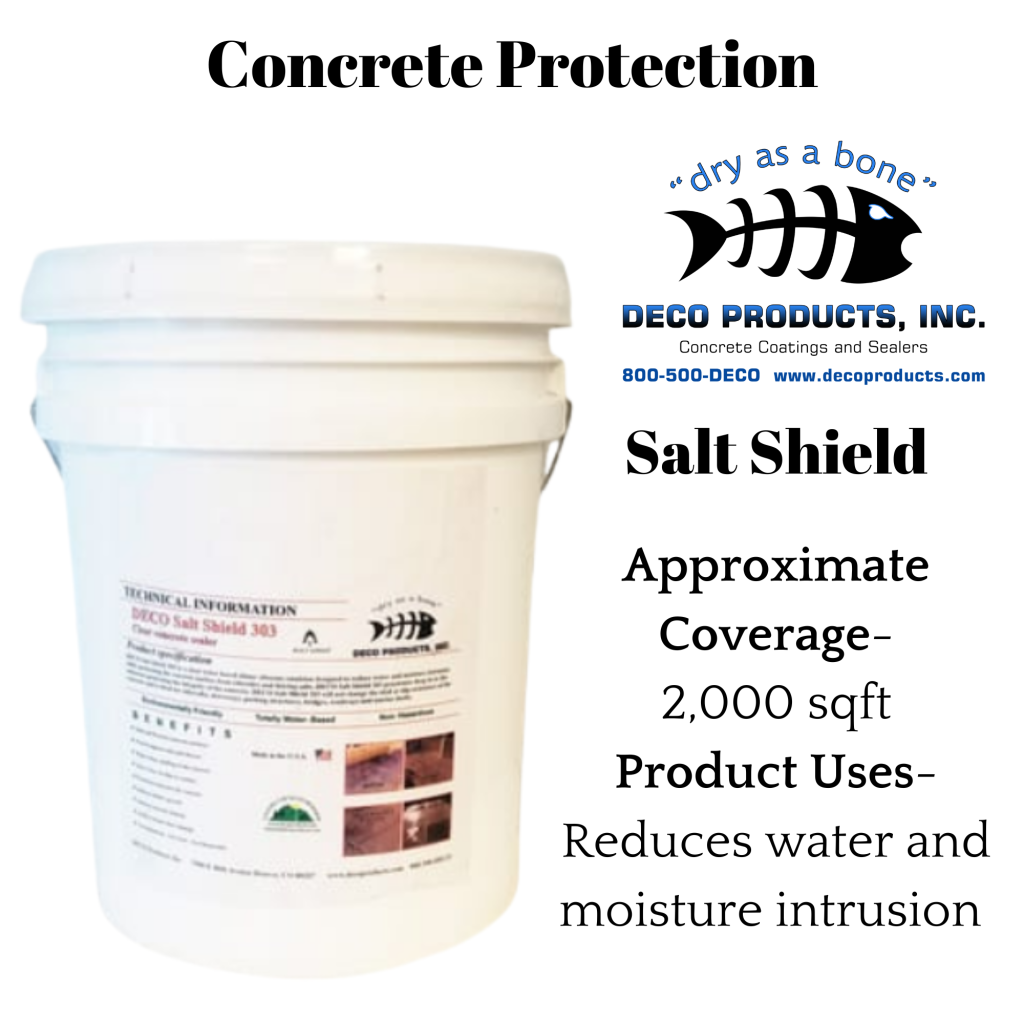 a flyer for "Salt Shield" a concrete protector