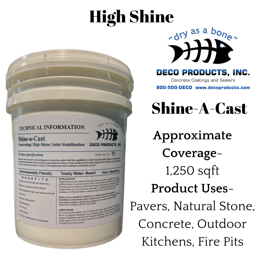 a flyer for "Shine-A-Cast" a high shine sealer
