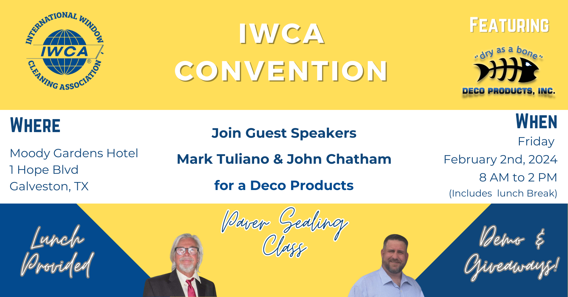 flyer regarding IWCA convention event happening in Texas