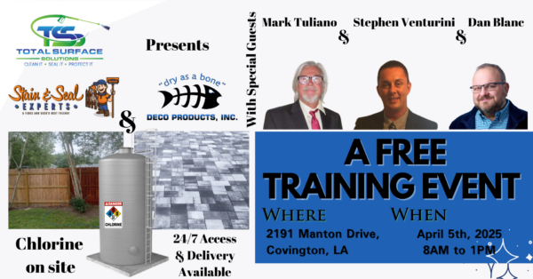 Reschedule Deco Total Surface Solutions Event