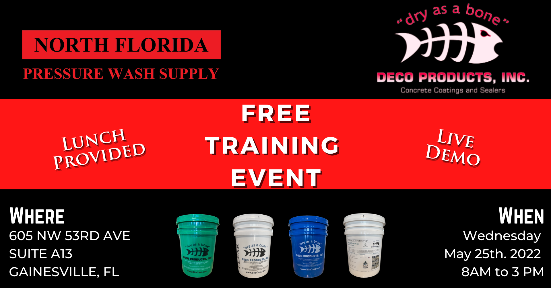 a flyer promoting a free training event in North Florida